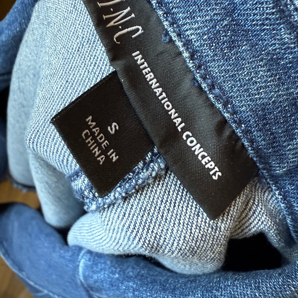 INC International Concepts Blue Denim Blazer - Picture 3 of 5
